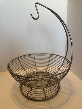 Source Unknown Metal Fruit Basket with Hanging Hook - Gray